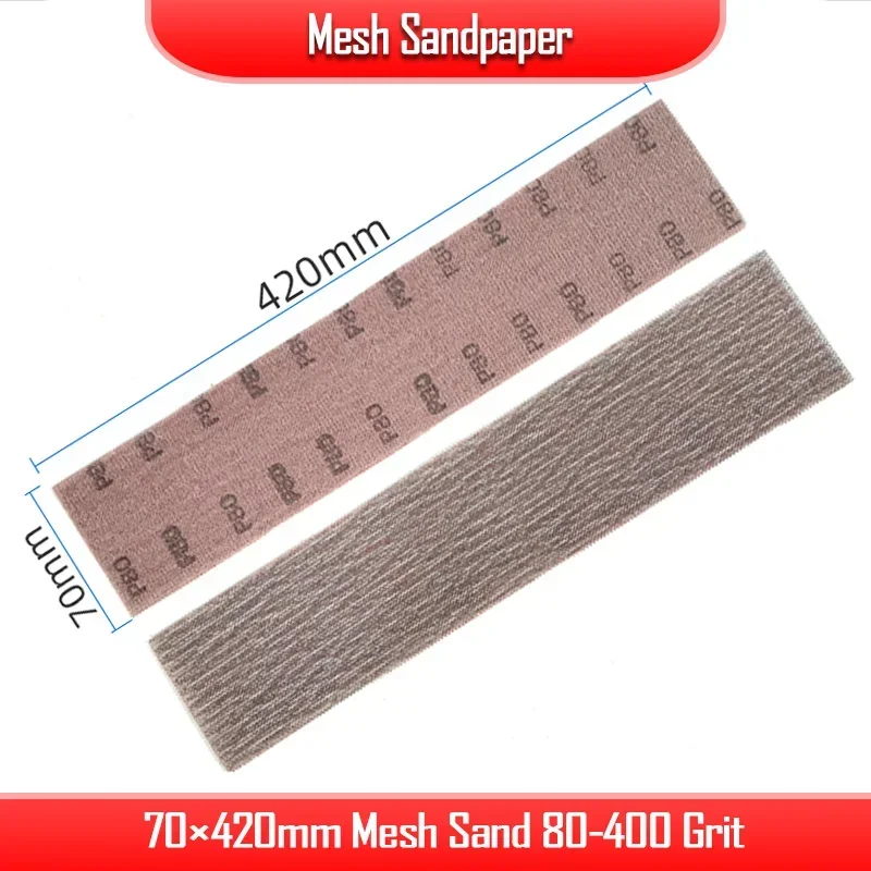 

Mesh Sandpaper 70×420mm Dry Grinding Mesh Sander for Mirka Hand Planing Car Putty Large Area Grinding Board 80-320grit