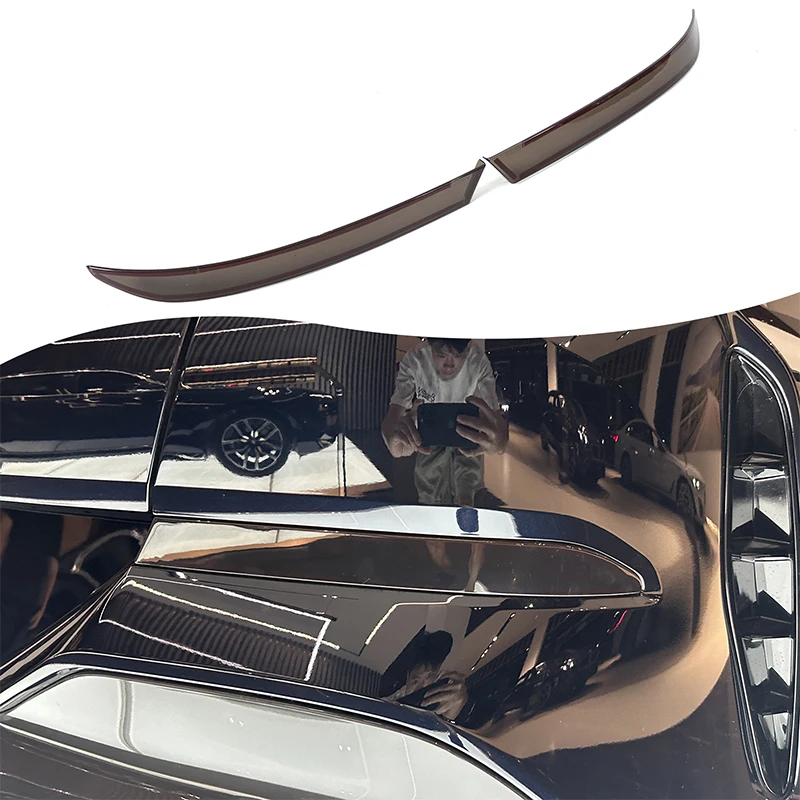 

For BMW X6 G06 2020-2025 Automotive Rear Fog Light Smoked Black Sheet ABS Transparent Gray Automotive Modification Accessories