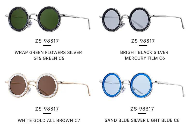 2025 Steampunk-Sonnenbrille für Herren, modisch, rund, Punk-Sonnenbrille, Urlaub, Oculos, Outdoor-Brille, Vintage-Designer, trendige Lentes – Detail 10