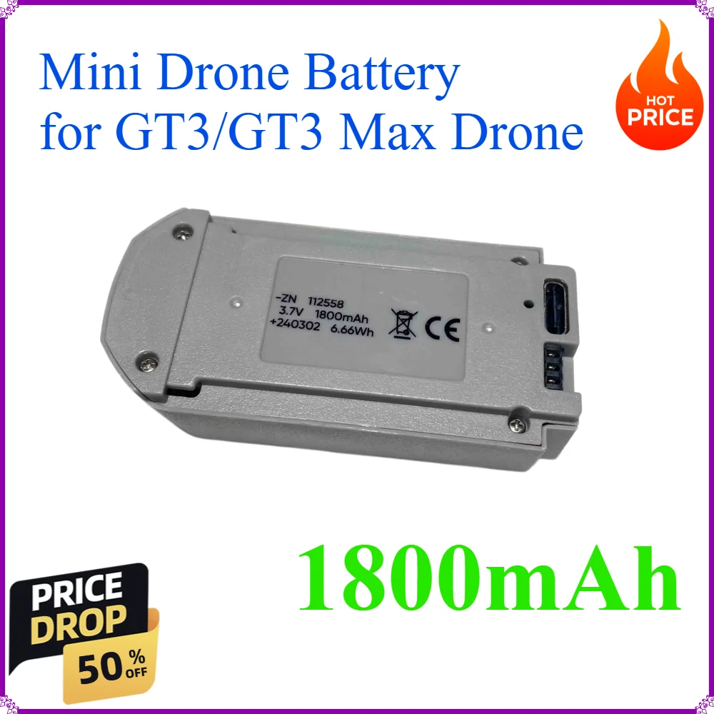 

GT3 3.7V 1800mAh Mini Drone Battery Charger Battery for GT3/GT3 Max Drone Wholesale