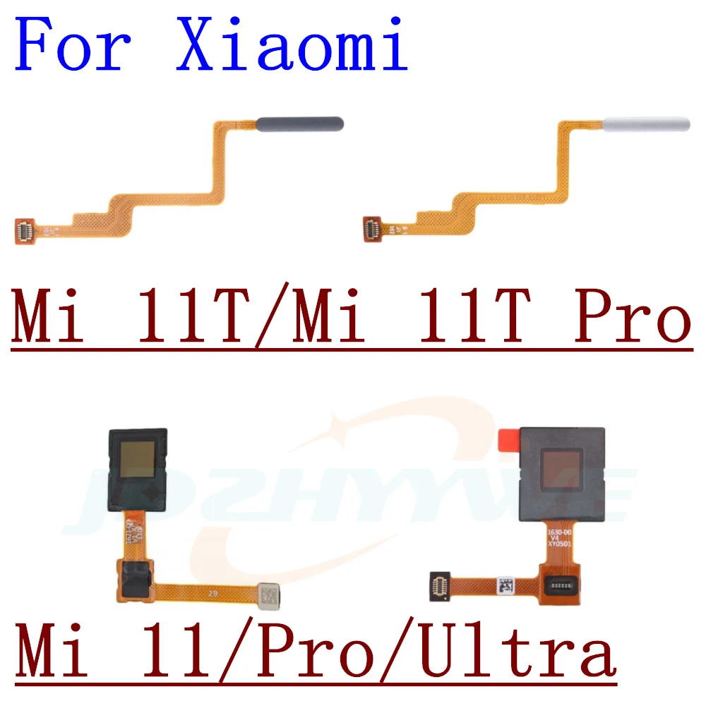 For Xiaomi Mi 11 Pro Ultra 11T Pro Home Button Back Touch ID Scanner Fingerprint Sensor Flex Cable Phone Parts