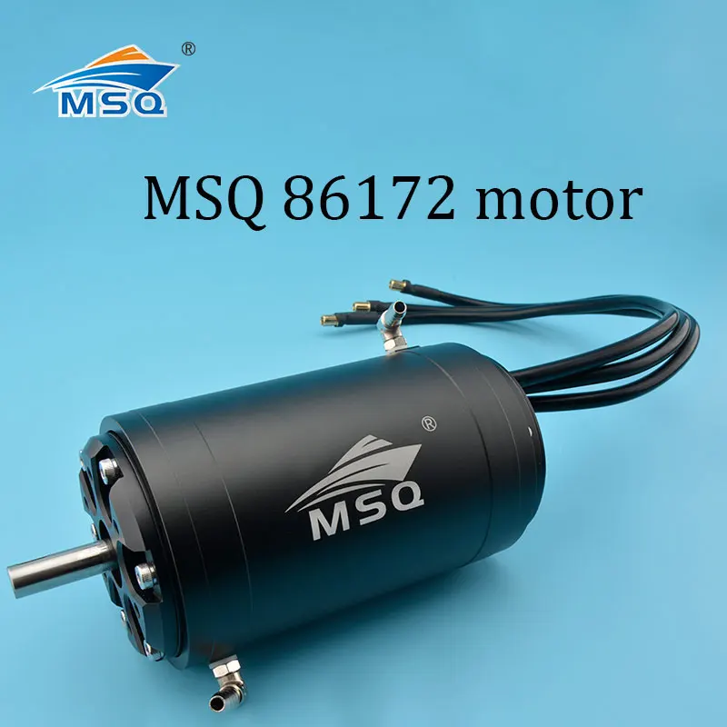 High Power 10 Poles MSQ 86172 Motor 160KV Brushless Motor With Water Cooling jacket For RC Marine Boats Electric Surfboard