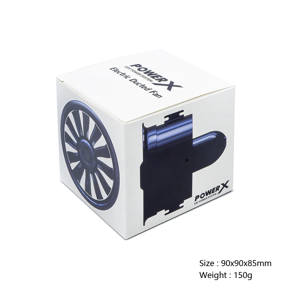 64 mm 8/12 bladen EDF CCW/CW met motor, 3S 4S kanaalventilator voor RC straalvliegtuig en helikopter - High Thrust Power System DIY