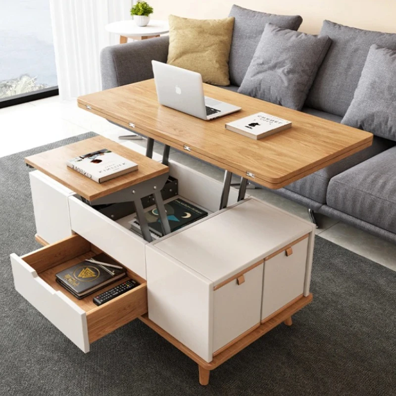 

Nordic Modern Coffee Tables Design Hardcover Living Room Coffee Table Folding Floor Mesa Auxiliar Furniture For Home