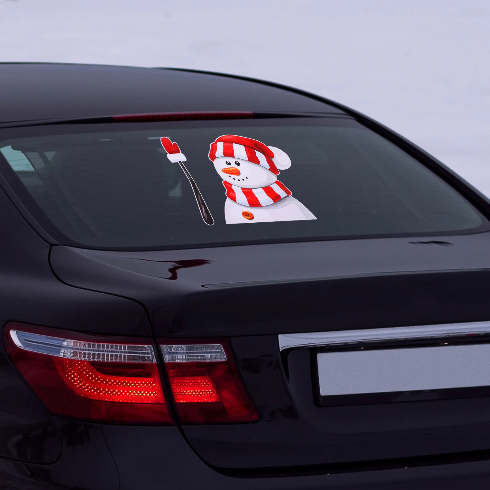 

Santa Christmas Sticker Decor Stickers Waterproof Car Wiper DIY Decals Smooth Surface Long Term Use Christmas Decor