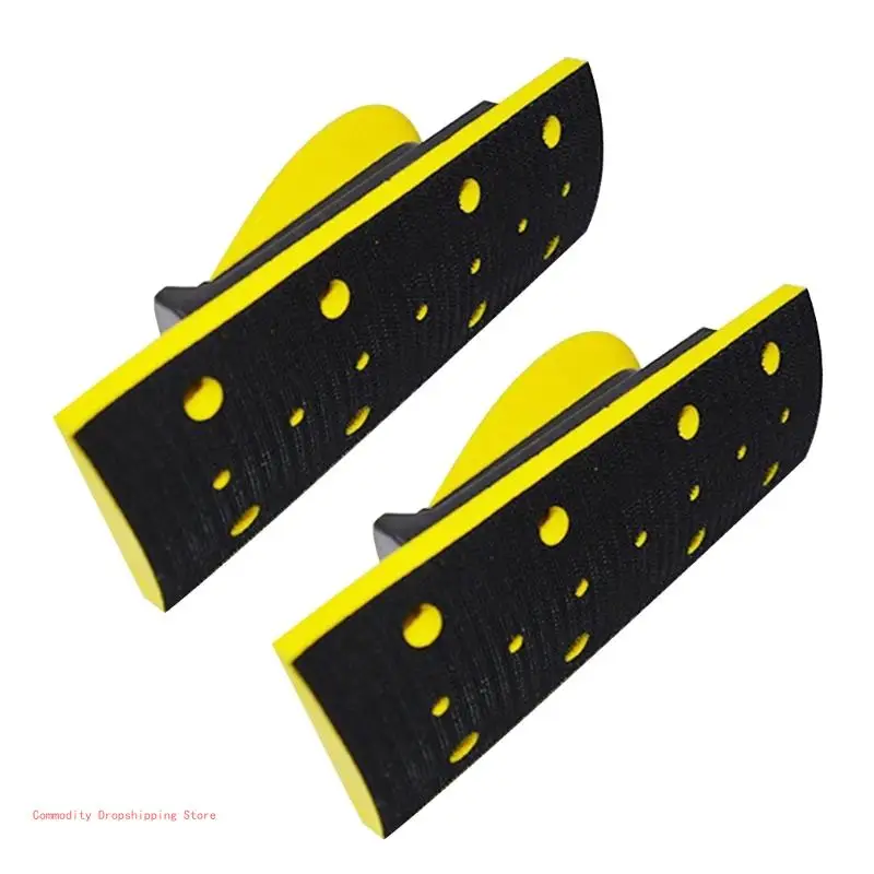 Lightweight Hand Sanding Block PU Foam Comfortable Grip Multi Hole Hook and Loop Discs for Long-term Operation Not Tired