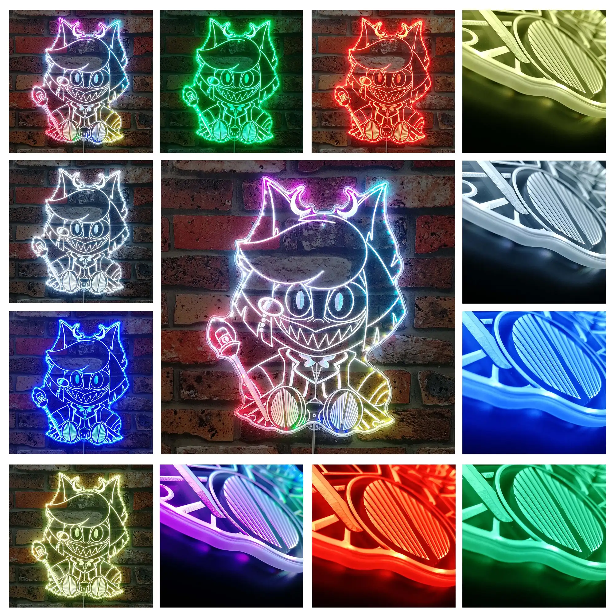 Hazbin Hotel Alastor Neon LED Sign with Dynamic RGB Colors