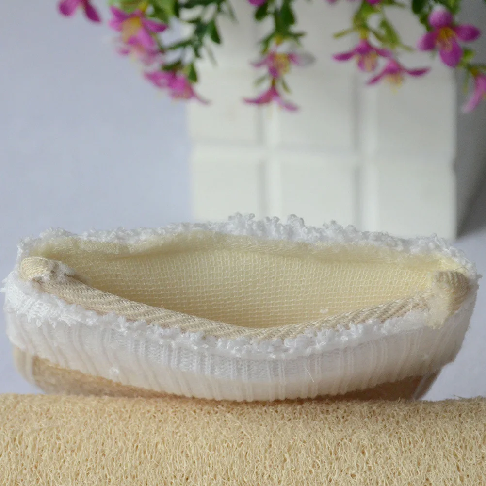 

3 шт., скребок для ванны из натуральной люфы, отшелушивающая губка, мягкий, глубоко очищающий, эластичный ремешок, скребок для тела для мужчин и женщин