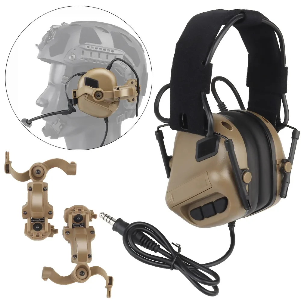 GEN 5 Tactical Headset, Outdoory Hunting Shooting Noise Cancelling Headphones, For FAST Helmet, OPS Wendy M-LOK Arc Headset