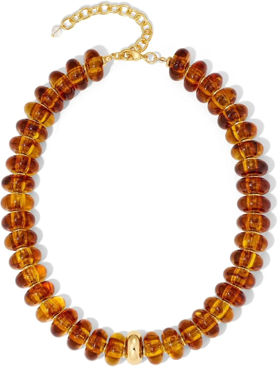 

Массивное ожерелье-чокер с бусинами для женщин, эффектное украшение с золотыми акцентами, регулируемое, для пляжа и лета, в стиле бохо, размер M