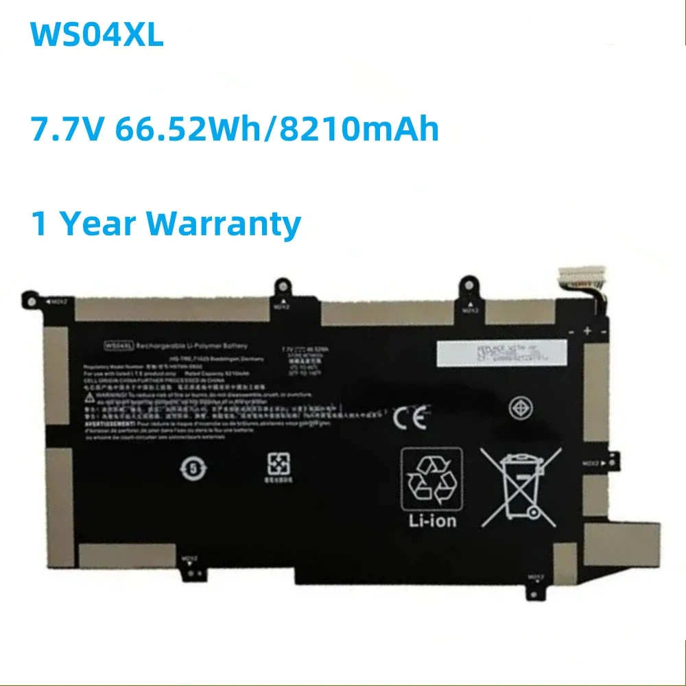 

7.7V 66.52WH WS04XL Laptop Battery for HP Spectre X360 14-EA 14T-EA000 14-EA0007NA 14-EA0002NI 14-EA0003NS L97352-2D1 L97357-005