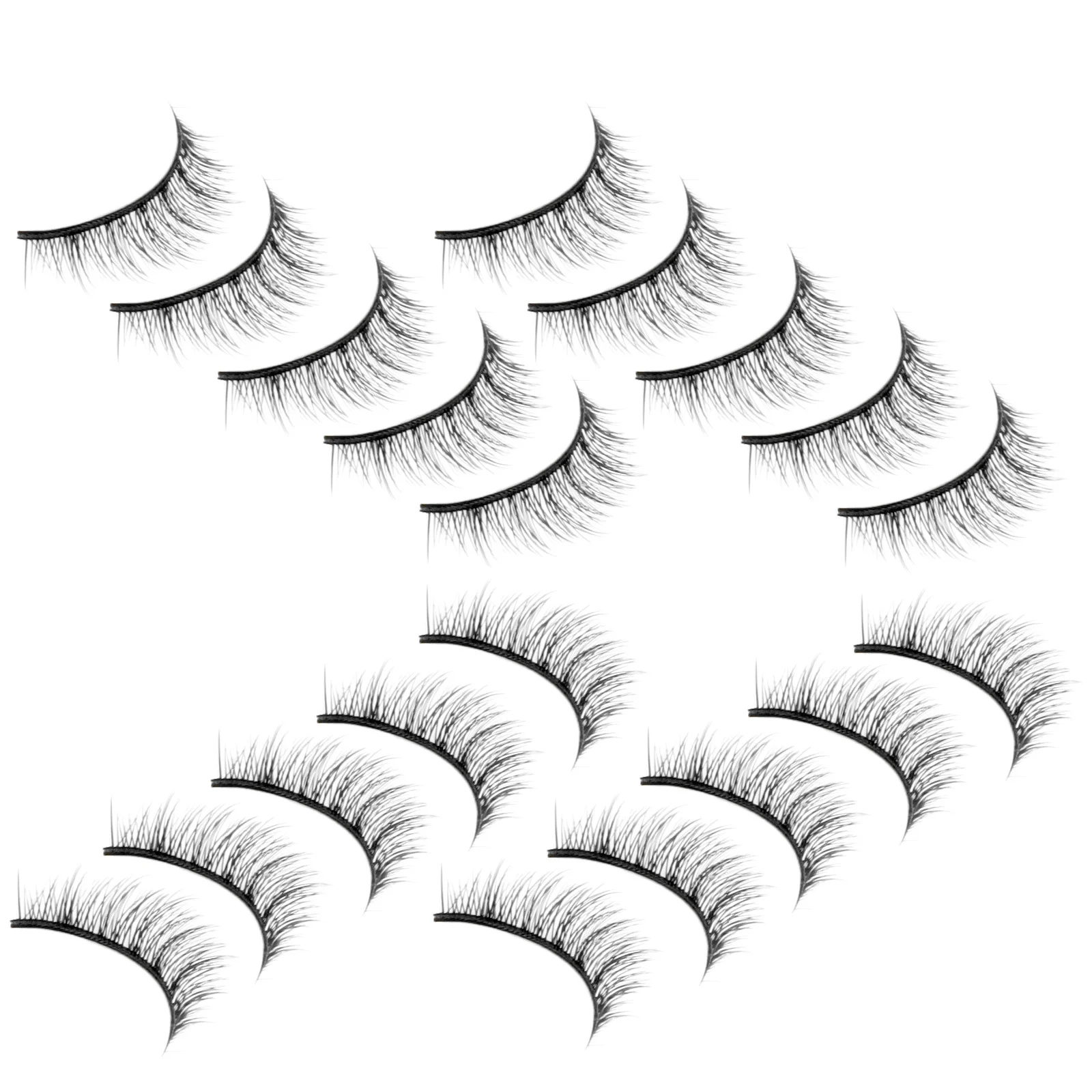 10 أزواج من الرموش الصناعية الفردية على الطراز الطبيعي أدوات مكياج للنساء مناسبة تمامًا لشكل الجفن للتسوق كرات العطلات رموش اصطناعية #5