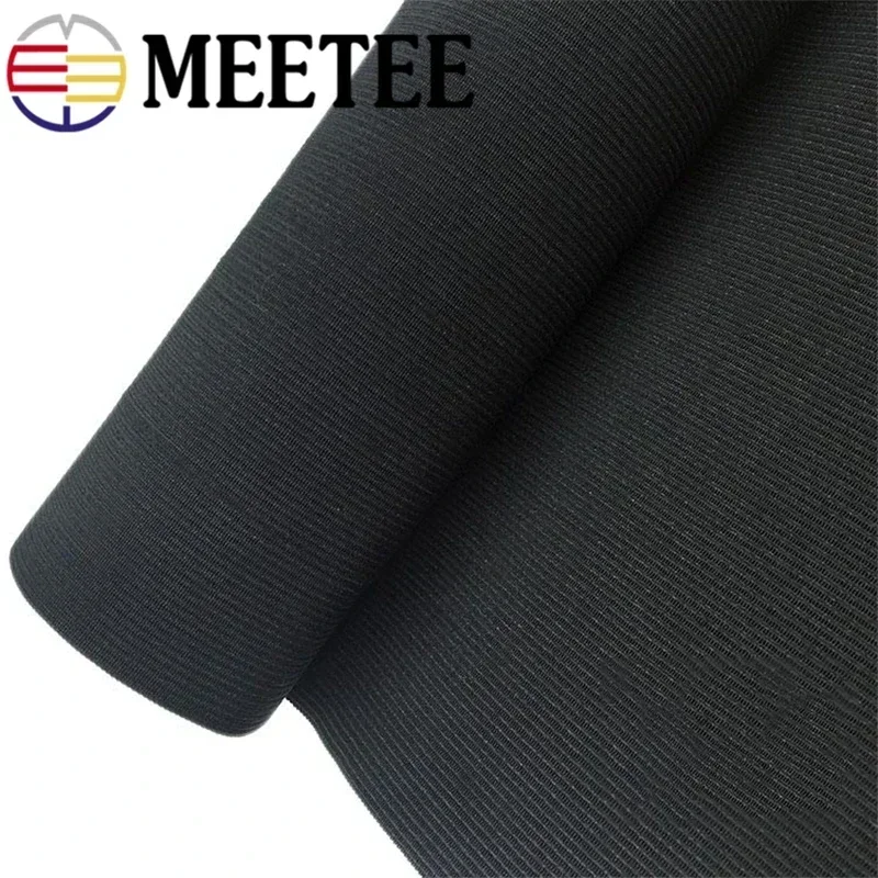 1M Meetee 10-50cm Soft Skin Elastic Band For Sewing Pants Belt Underwear Rubber Wrist Waist Spring Tapes DIY Garment Accessories