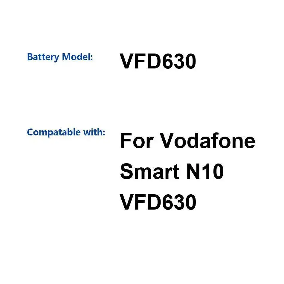 

Long Lasting Mobile Phone Battery For Vodafone Smart N10 VFD630 3000Mah Stable