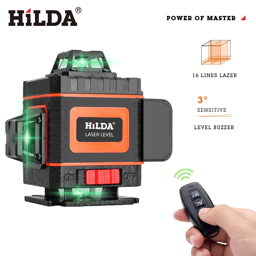 16/12 Lines 4D Laser Level green line SelfLeveling 360 Horizontal And Vertical Super Powerful Laser level green Beam laser level