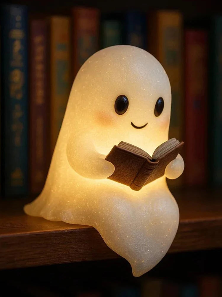 Lampe de lecture fantôme mignon, veilleuse fantôme d'halloween, veilleuse de lecture fantôme, décoration d'halloween