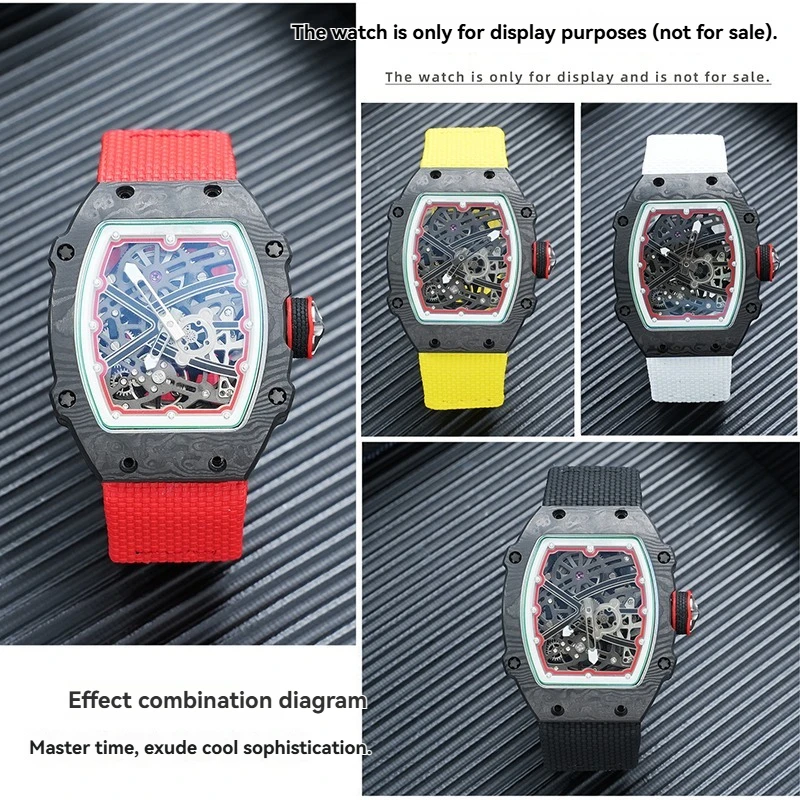 For Richard Miller Watch RM67 RM67-02 67-01 RM35-02 RM055 Customized FKM Strap New Elastic Nylon Men's and Women's Watch Straps