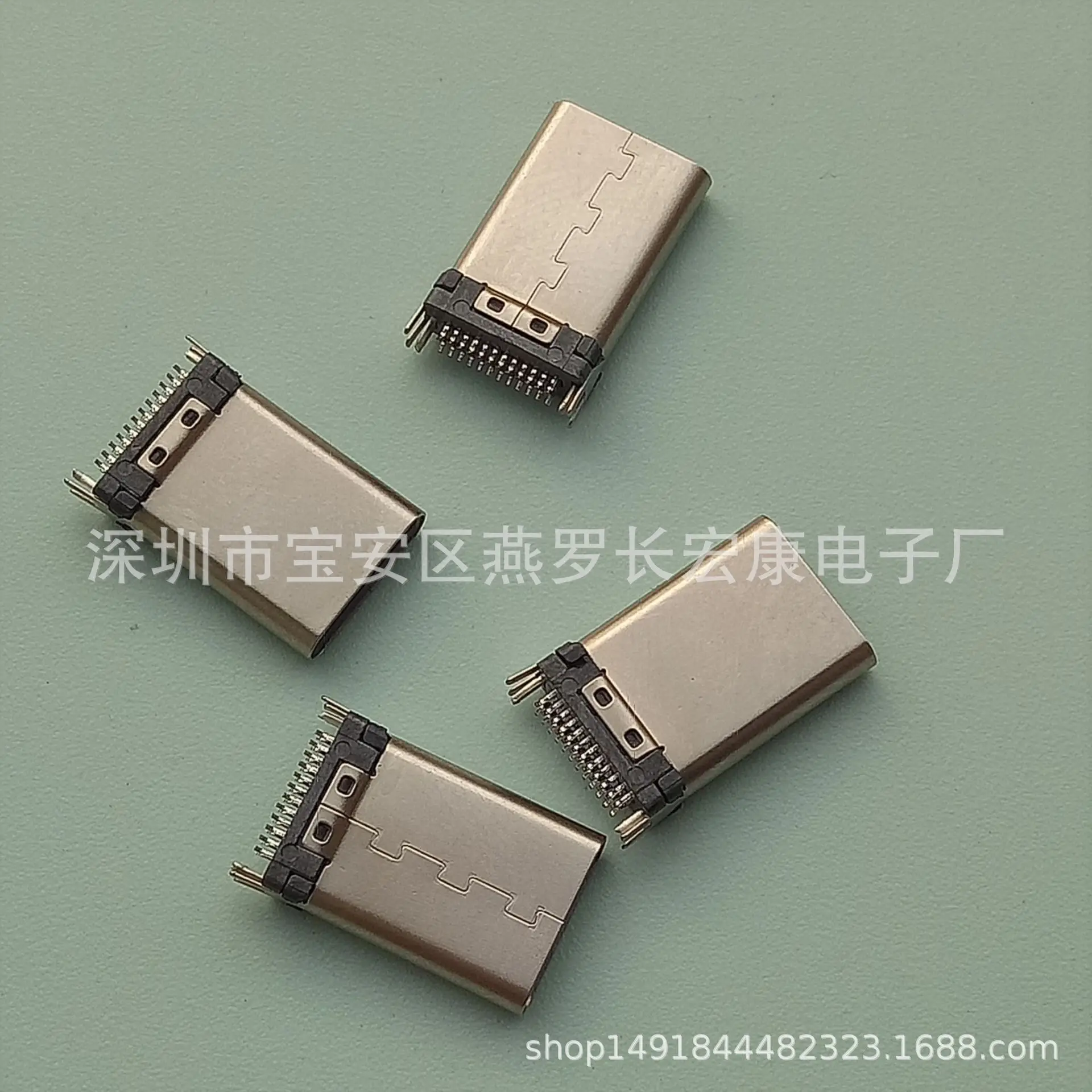 For TYPE C Male / Harpoon Foot USB 3.1 Clint 0.8/1.0mm Short Body 10.5 Solder Plate Exposed 8.5