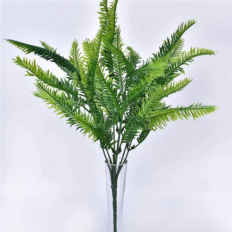 

ABSE-50Pcs Artificial Boston Fern Bush Plastic Plant Hanging Fake Greenery Home Decor