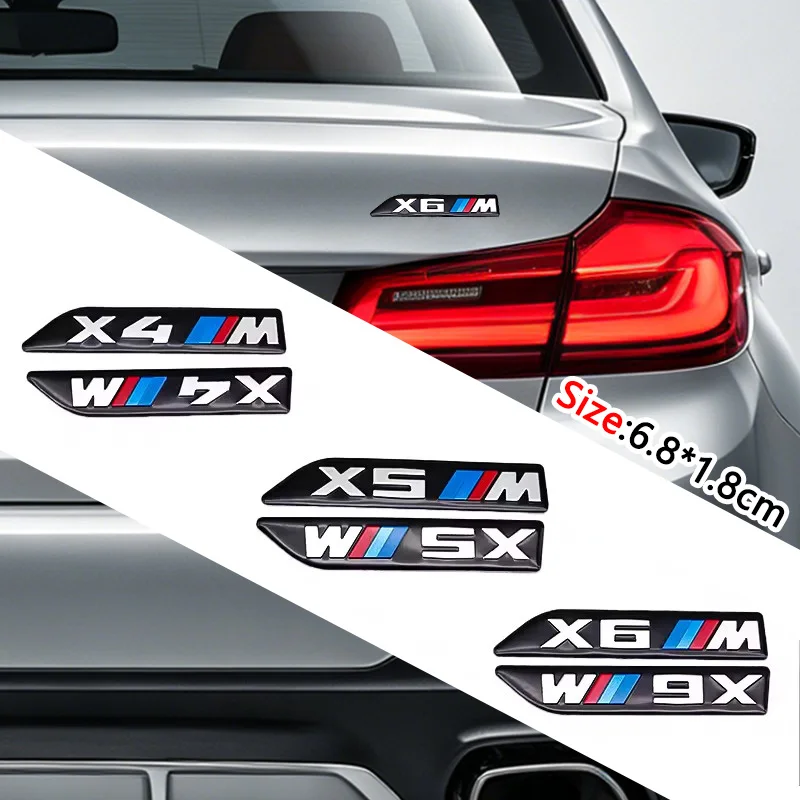 

3D Car Leaf Board Side Sticker Auto Badge Door Body Decorative Blade Decals for BMW M X3 X4 X5 X6 E60 E53 E83 E84 F48 F40 G20