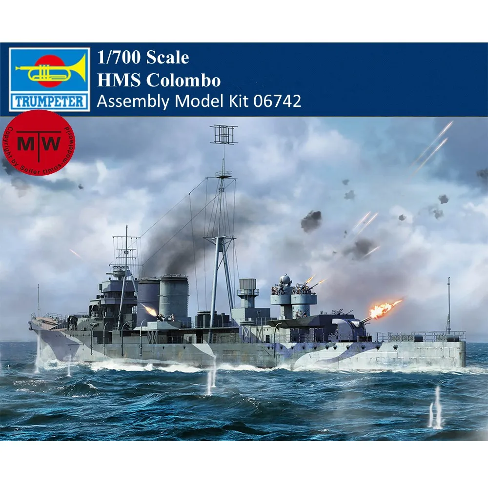 

Trumpeter 06742 1/700 Scale HMS Colombo Military Plastic Assembly Model Kits