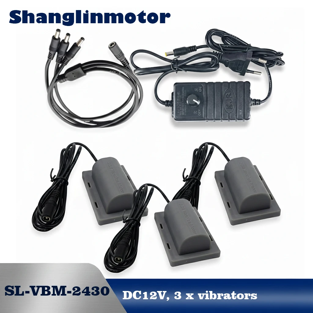 3PCS DC 12V Synchronized Vibration Motor Kit 4500RPM Adjustable Speed Vibrator for DIY Massage Pillow Pet Feeder Shaker