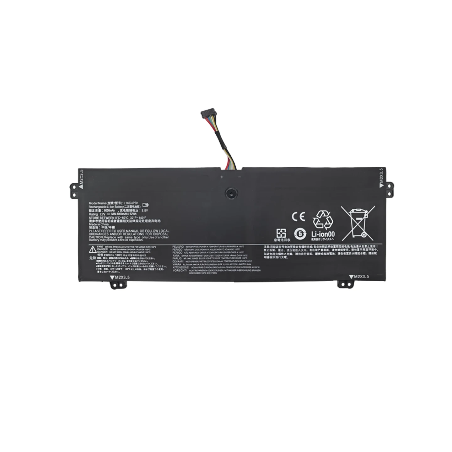 L16C4PB1 62Wh 7.7V Higher Capacity Replacement Laptop Battery for Lenovo Yoga 720-13IKB / 730-13IKB / 730-13IWL