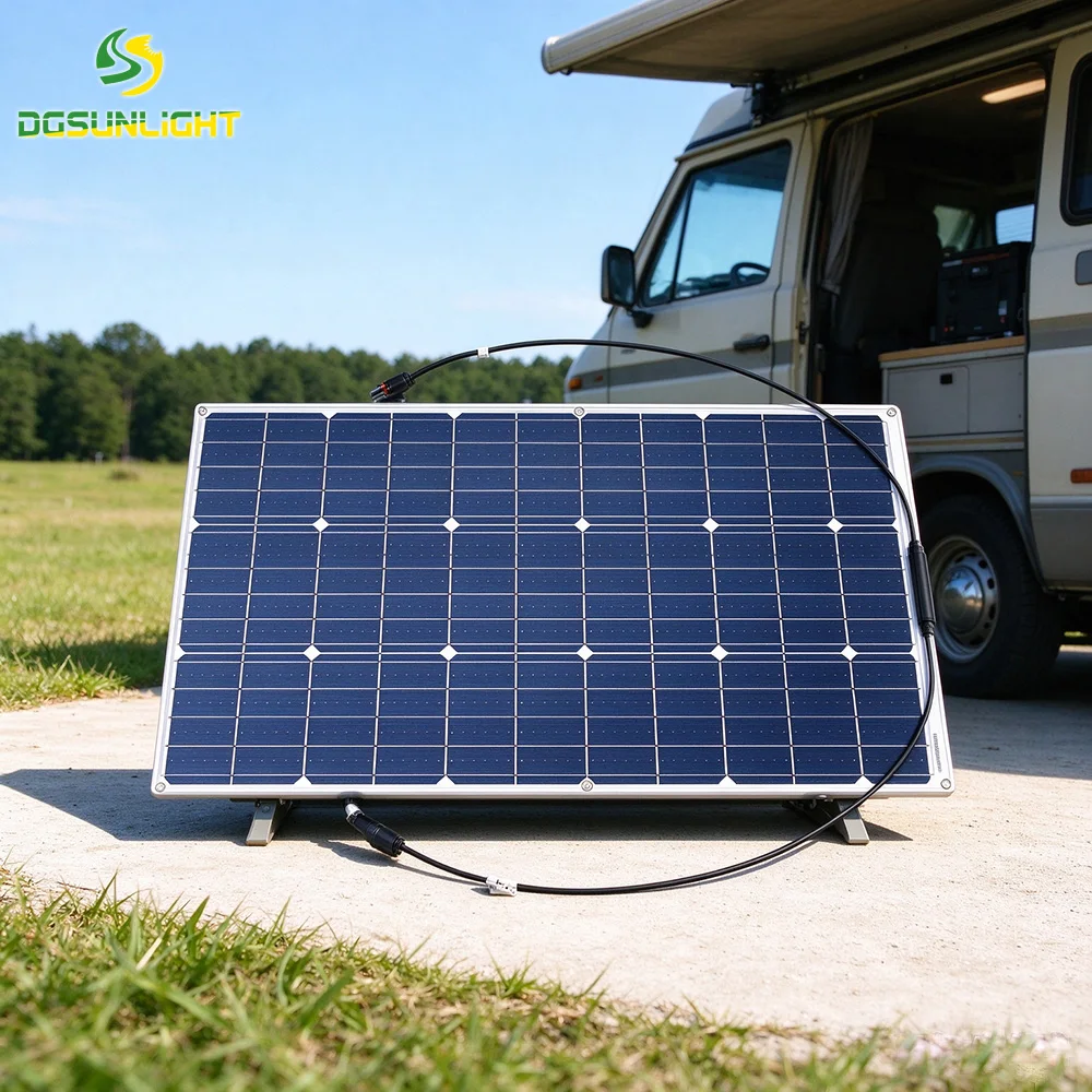 100W Flexible Solar Panel PET 12V Lightweight Bendable for RV Boat Caravan Marine Off-Grid Charging EU