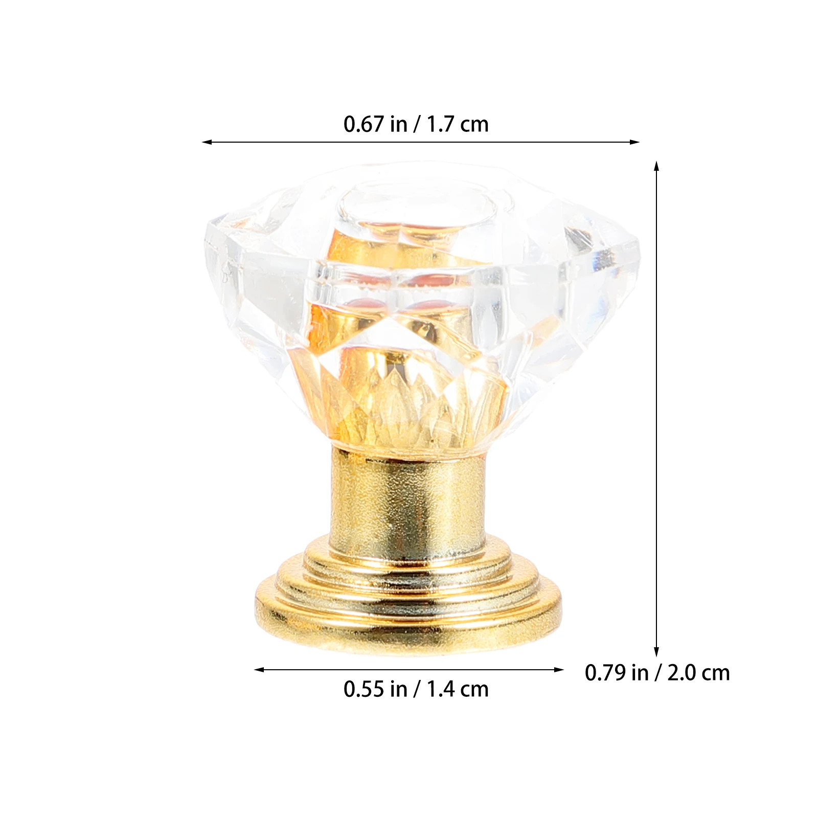 

20 Pcs Plastic Drawer Knobs Handles 19MM Gold Base Cabinet Door Pulls Wardrobe Hardware Decorative Furniture Accessories