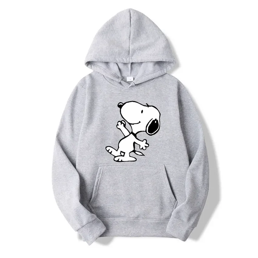 Snoopy Cartoon Anime damska bluza z kapturem wiosna jesień Casual męska bluza 2024 nowych moda para swetry oversize topy