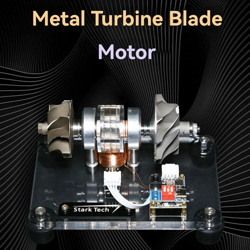 A69F-Turbine Blade Motor Turbo Brushless Motor Model Supercharged Aero Engine Cnc Metal Creative DIY Technology Toy