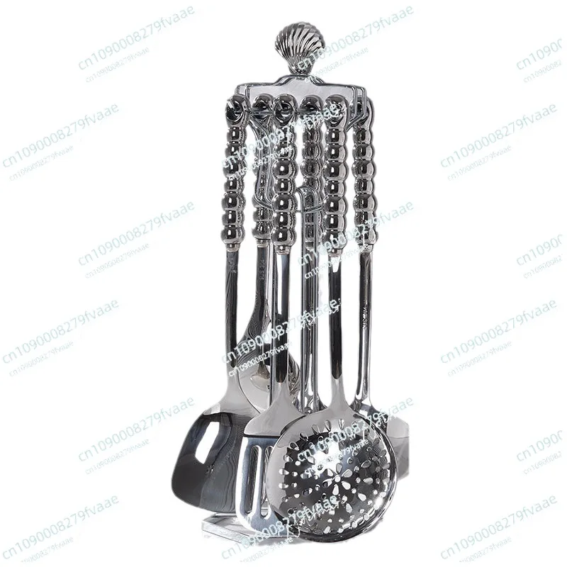 

Ceramic handle stainless steel kitchen utensils seven-piece set