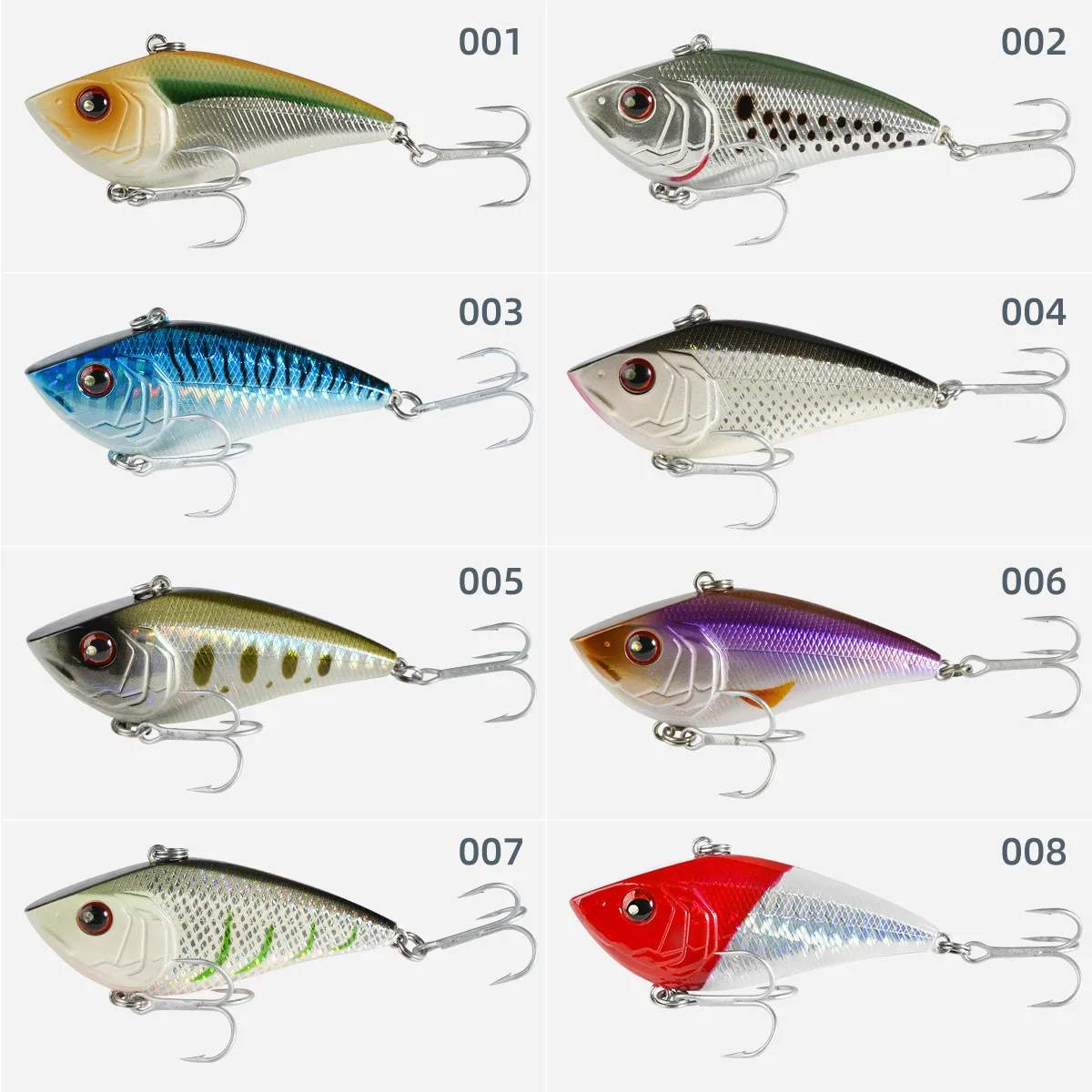 Noeby Lipless Crankbait Fishing Lure 70mm 17.3g Rattling Sinking Vibration Artificial Hard Bait for Perch Walleye Fishing Lures