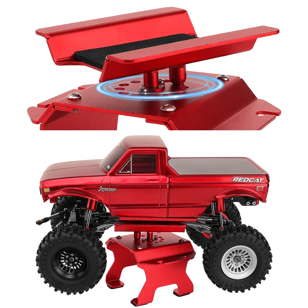 Aluminum Dual-Bearing Repair Work Stand Tool RC Car Stand With Shock Holder For 1/24 1/18 RC Crawler SCX24 TRX4M FCX18 FCX24 view 2