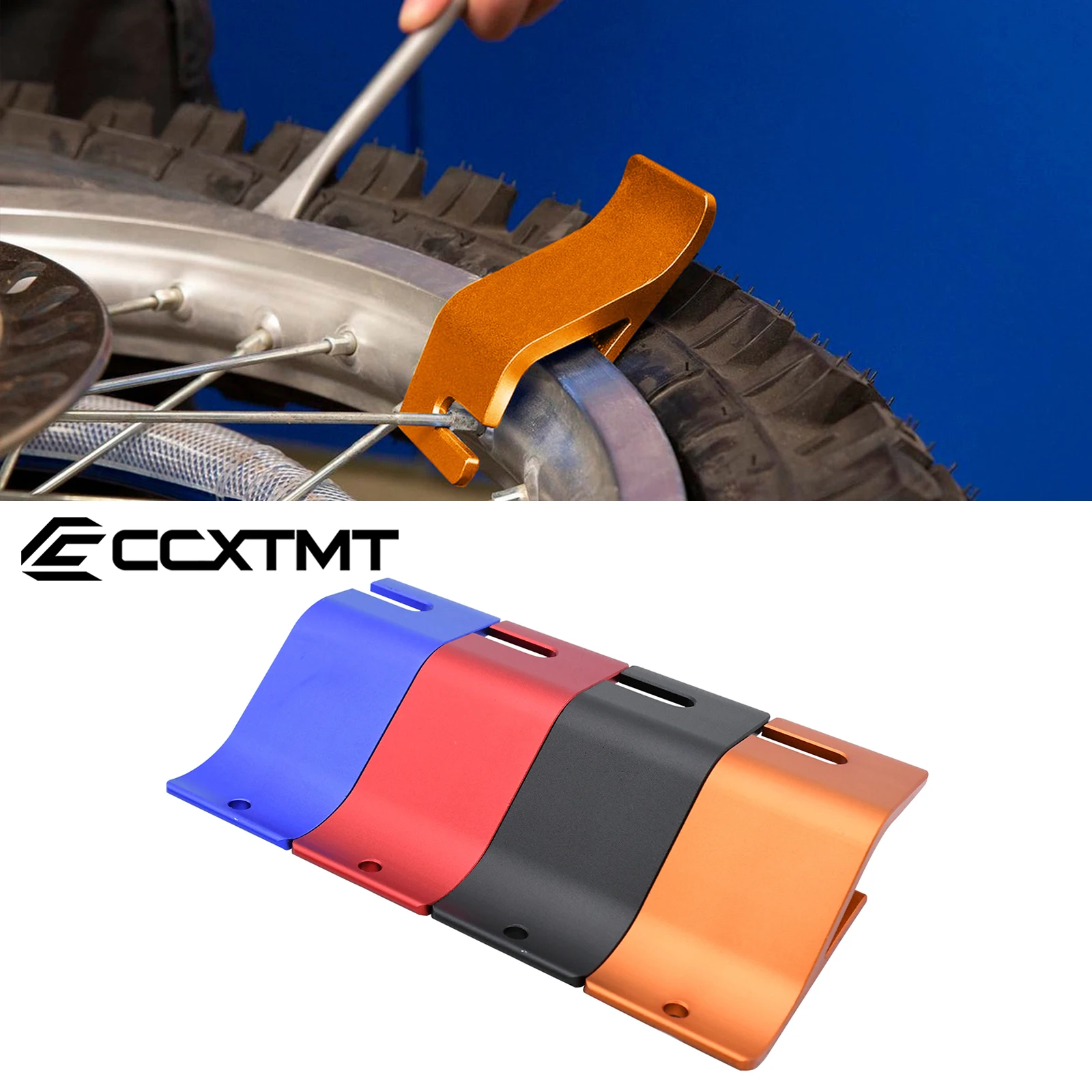 CNC Aluminum Tire Installation Assistance Tool Holder Hook For YZF YZ WR EXC XCW XCF SXF SX XC KXF KX KLX CRF CR RMZ 125-530CC