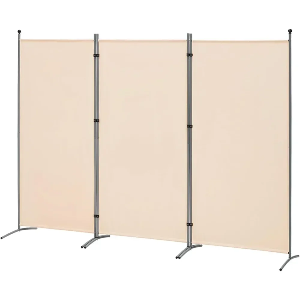 

Room Divider 4 Panel Folding Partition Privacy Screen, Self-Standing Fabric Room Panel Portable Room Partition Wall Partition