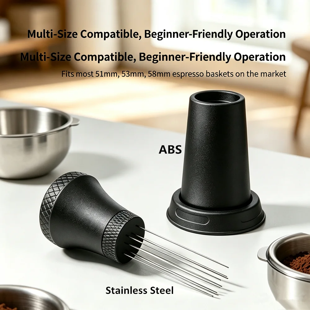 Stainless Steel Coffee Distribution Needle, Espresso Stirrer WDT Tool, Needle‑Type Coffee Powder Breaker Accessories for Barista