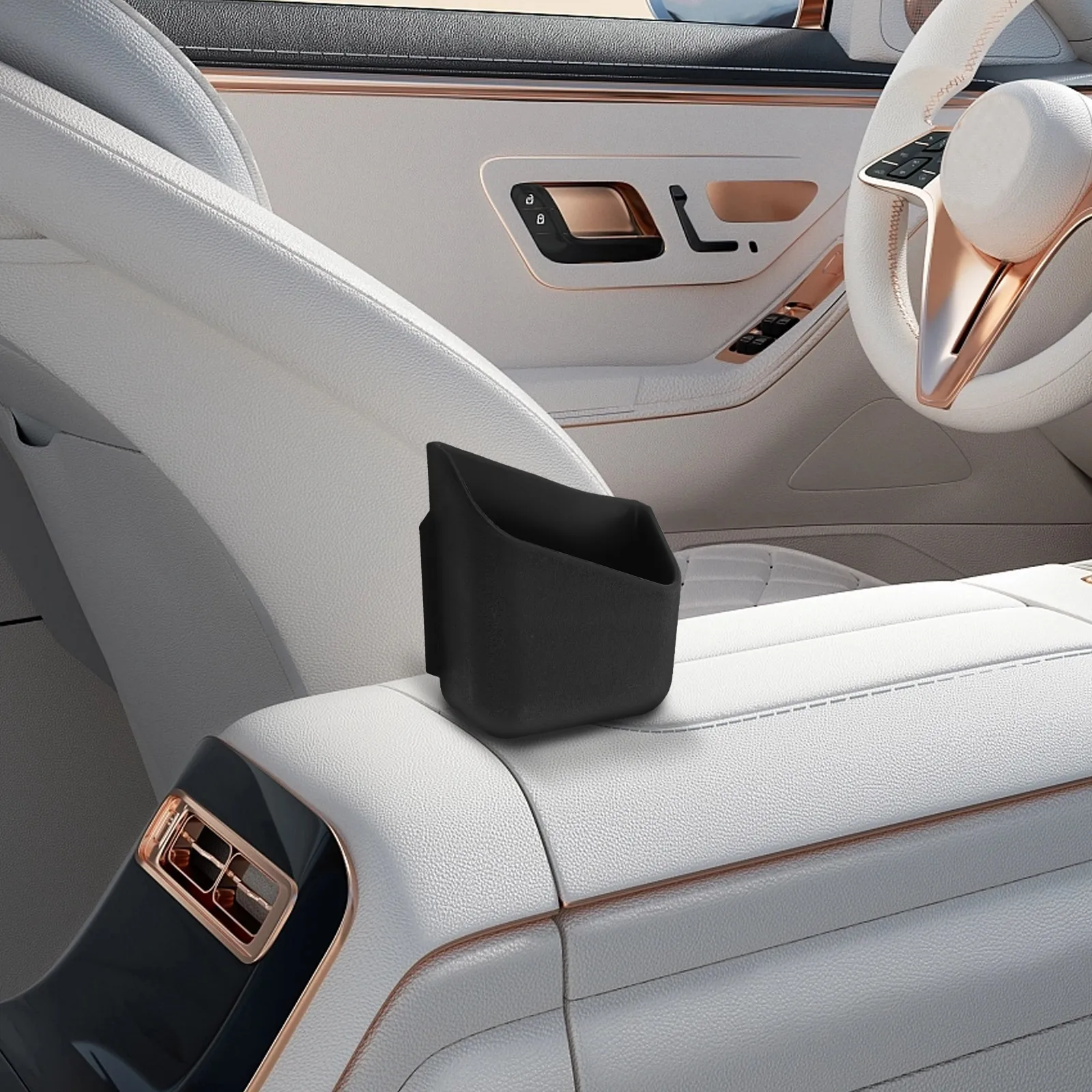 

2 Pieces Black Car Storage Box Phone Holder Dashboard Mirror Accessories Travel Card ganizer Multifunctional Sunglasses HOLDER
