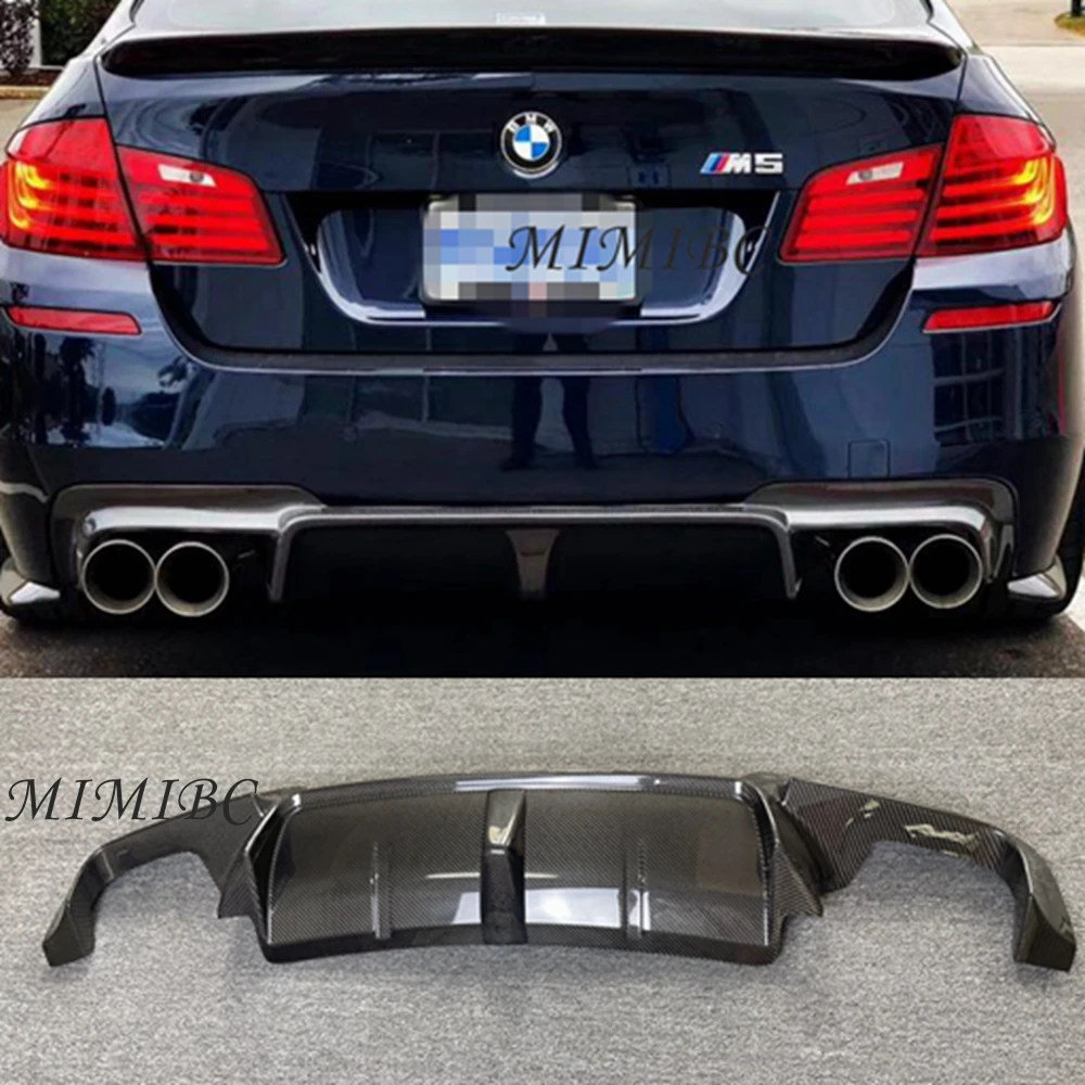 

FOR BMW F10 M5 Sedan 2012 - 2017 3D Style Carbon Fiber Rear Bumper Diffuser Car Bumper Lip spoiler Protector Car Styling