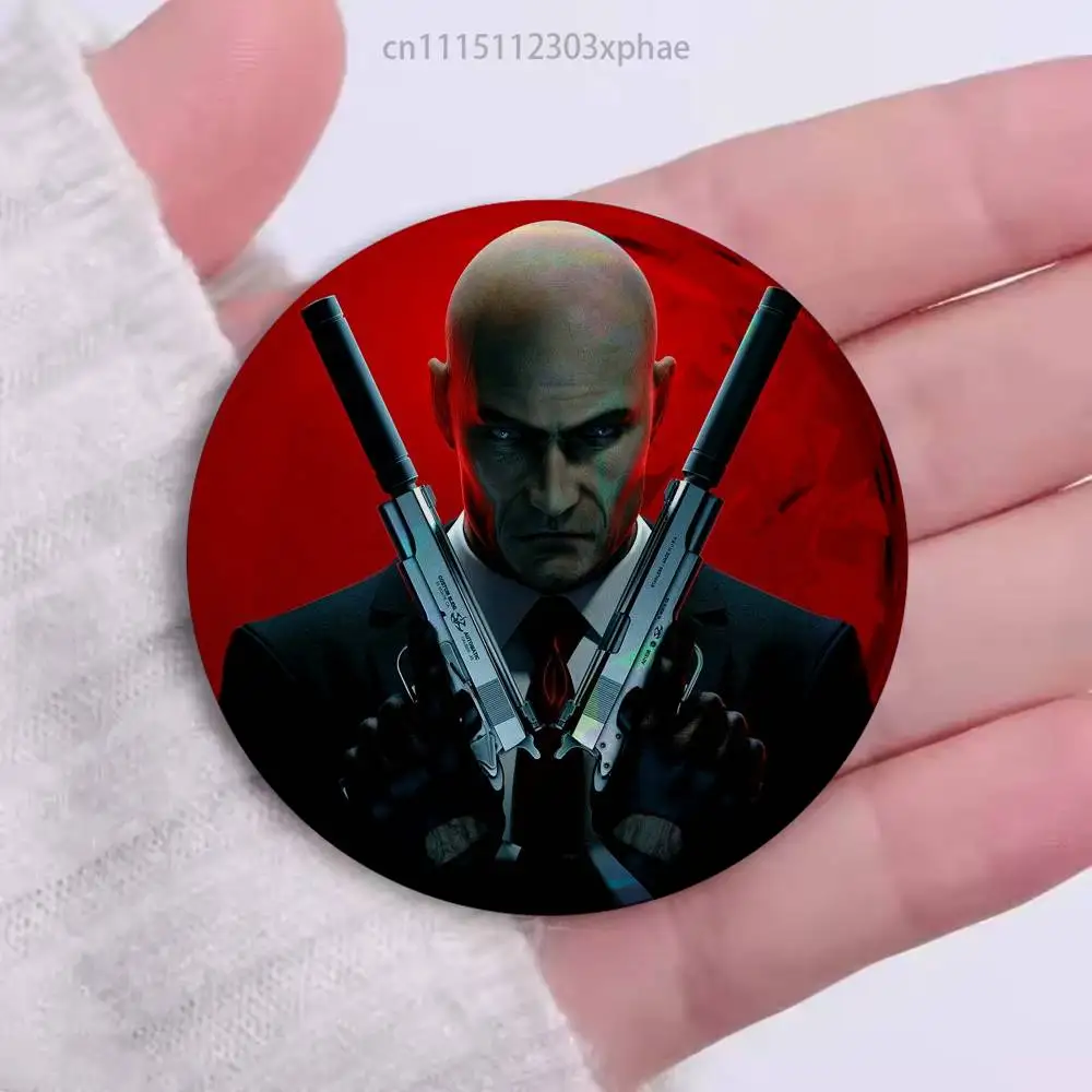 A-Agent 47 H-Hitman Badges 25 32 44 58 75 mm Round Customizable Wholesale Fan goods Self-made fan freebies