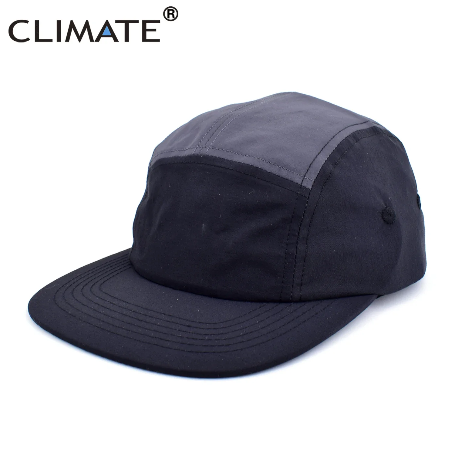 CLIMATE Big Hiphop 5 Five Panel Baseball Cap Quick Dry 5 Panels Outdoor Sport Hat Cap Breathable Trucker Snapback Hat Extra Size