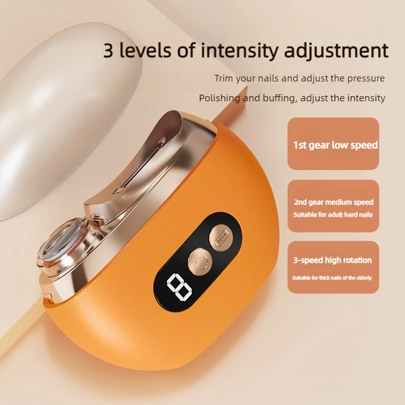 Electric Nail Clipper 2-in-1 Trim & File｜Type-C Fast-Charge, Auto Home-Portable Mani-Pedi,Personal Care Electric Nail Clipper