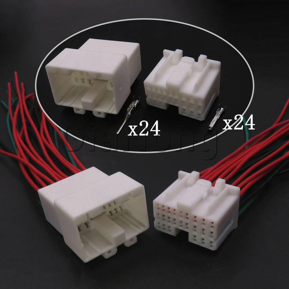 1 Set 24 Ways 316371-1 Starter Automobile Gearbox Electric Wire Socket For Nissan Engine Wave Box Computer Board