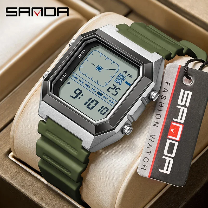 

SANDA Fashion Outdoor Sport Digital Watches for Men Multifunction Luminous Chronograph Calendar Waterproof Electronic Watch