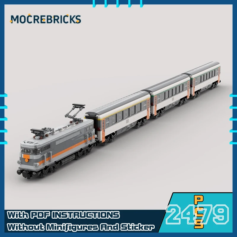 

MOC French Railway Express Passenger Train Model DIY Building Block Assembly Technology Bricks Toys For Child Christmas Gifs