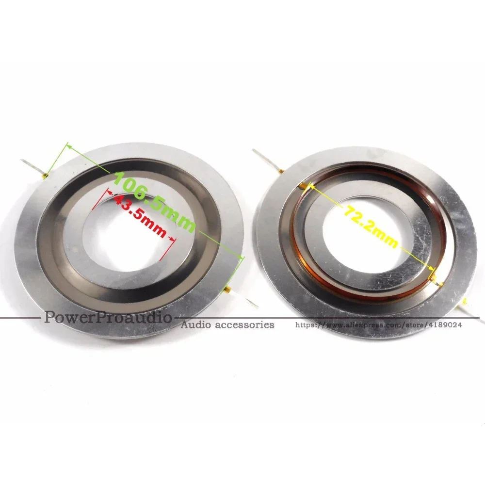 

2PCS 72.2 mm Treble Voice Coil Speakers Titanium Film Voice Diaphragm Speaker Accessories DIY a