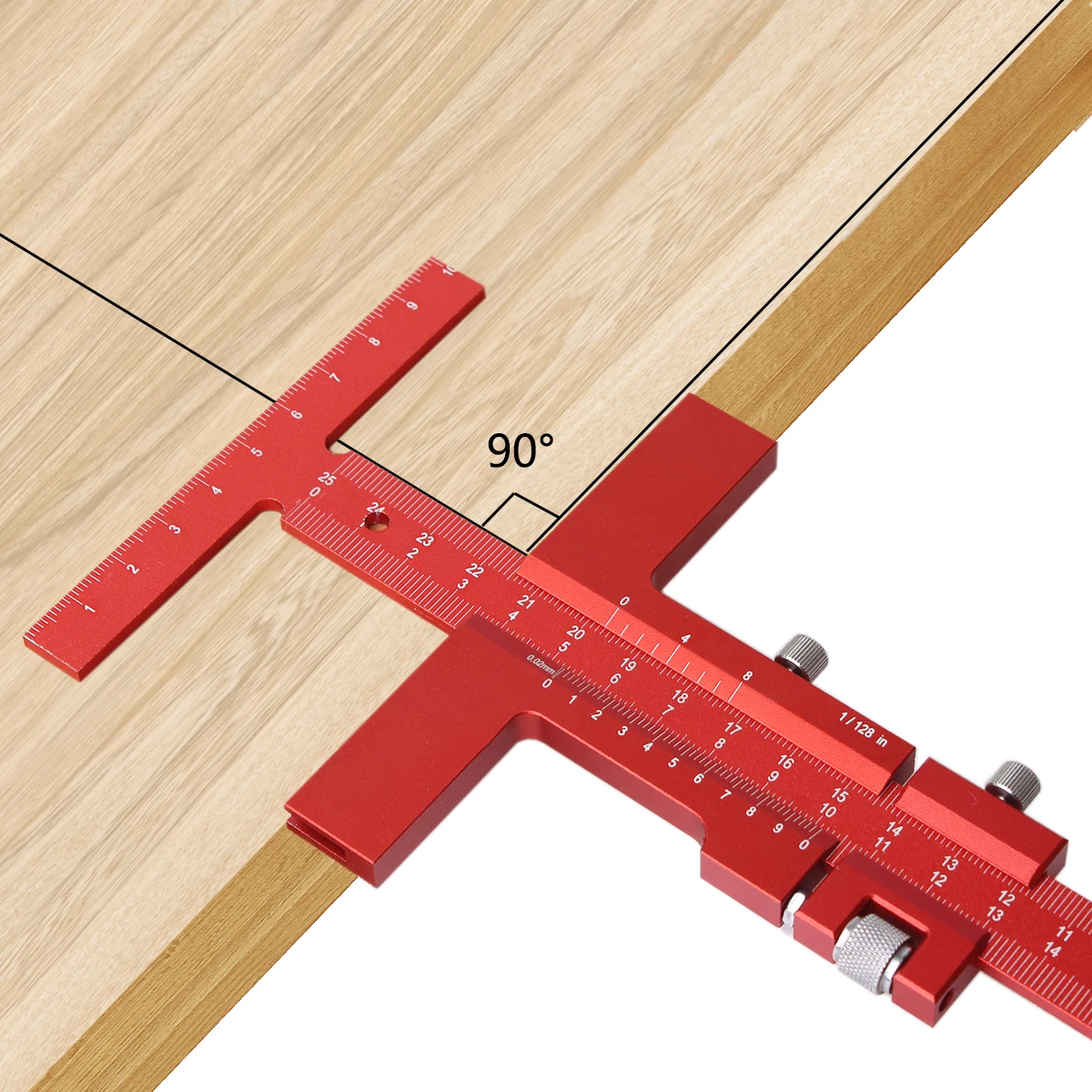 Obróbka drewna precyzyjne strojenie Scribe calowy calowy stop aluminium T linijka trasowanie znakowanie miernik narzędzie pomiarowe narzędzie do