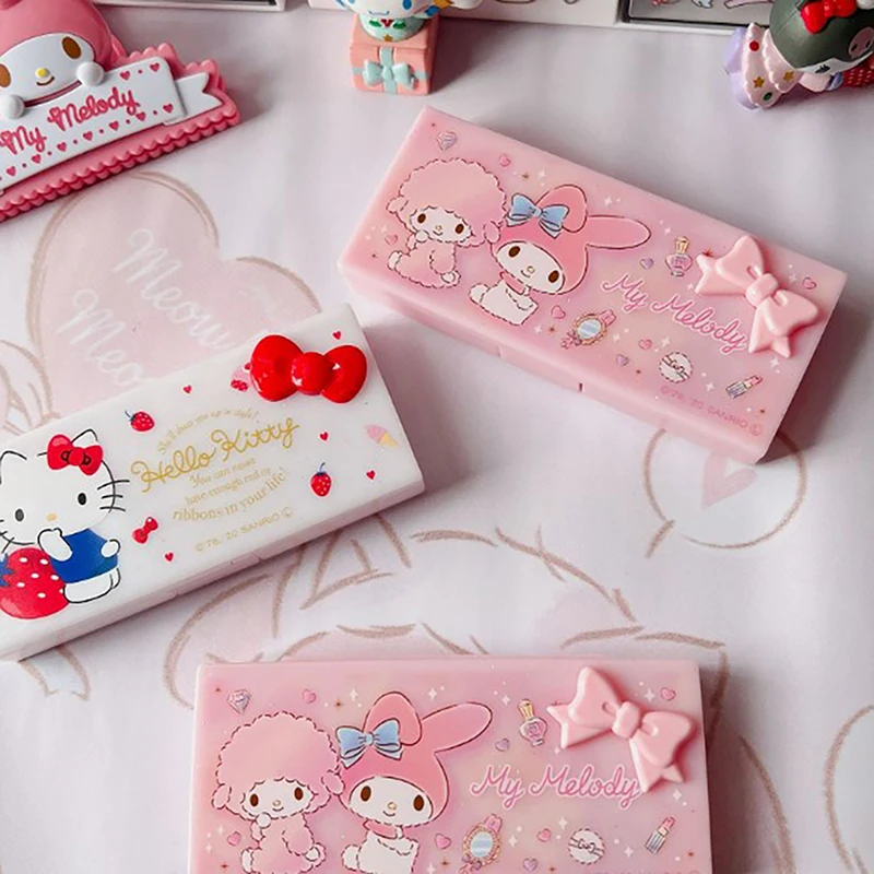 Sanrio Hello Kitty Storage Box Anime Figure Kuromi Cinnamoroll My Melody Makeup Box Kawaii Stationery Jewelry Storage Y2K