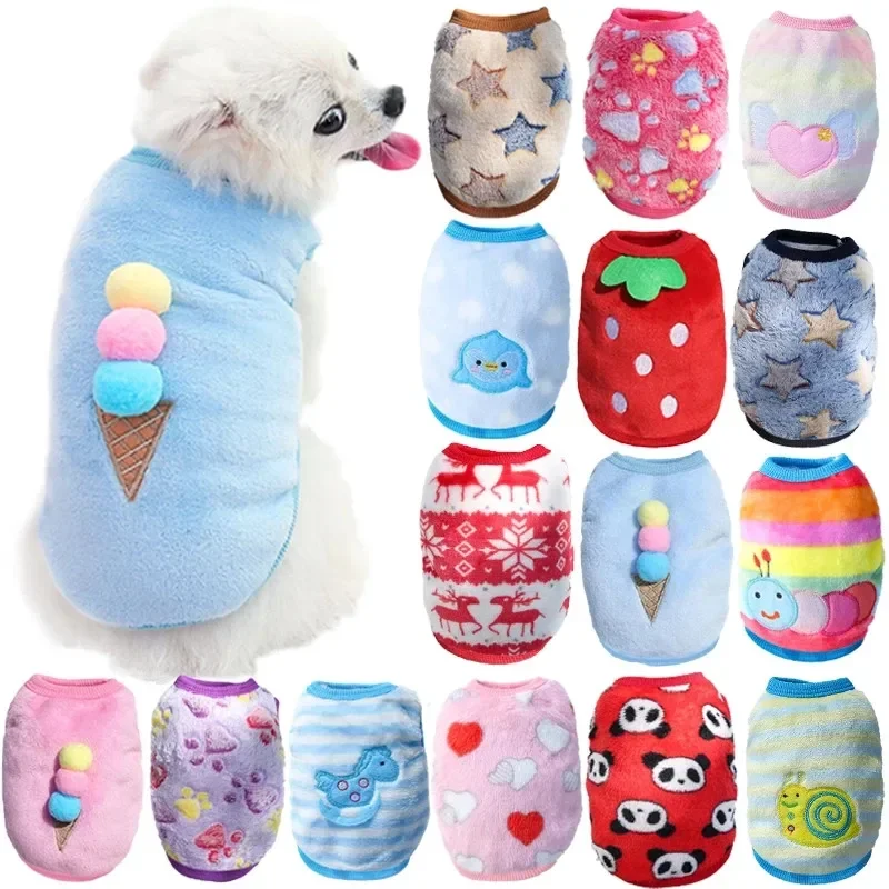 Herbst/Winter Cartoon Haustier Welpen Katze Mäntel Jacke Warme Fleece Hund Kostüme Kleidung für Kleine Hunde Heimtierbedarf Hundezubehör