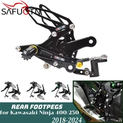 Ninja400 Ninja250 Footrests Rearset for Kawasaki Ninja 400 250 Z400 2018-2024Motorcycle Adjustment Rider Rear Footpeg Foot Rest